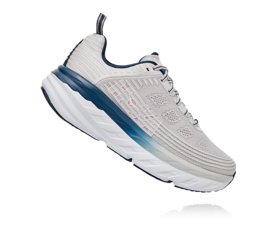 Hoka One One Yürüyüş Ayakkabısı Kadın Gri - Bondi 6 - GP1703428